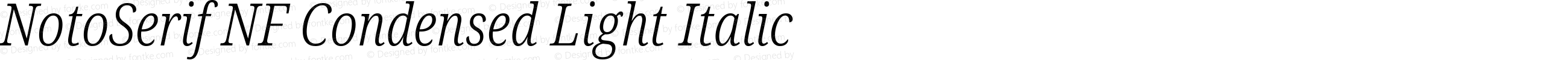 NotoSerif NF Condensed Light Italic