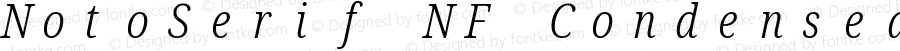 Noto Serif Condensed Light Italic Nerd Font Complete Mono Windows Compatible