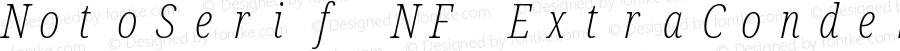 Noto Serif ExtraCondensed ExtraLight Italic Nerd Font Complete Mono Windows Compatible