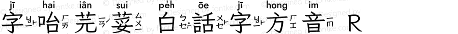 字咍芫荽 白話字方音 R