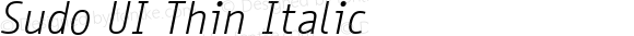 Sudo UI Thin Italic