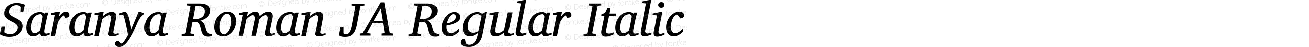 Saranya Roman JA Regular Italic