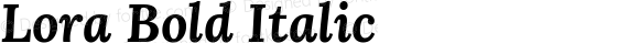 Lora Bold Italic