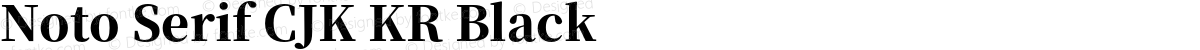 Noto Serif CJK KR Black