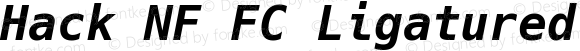 Hack NF FC Ligatured CCG Bold Italic