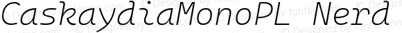 CaskaydiaMonoPL Nerd Font ExtraLight Italic