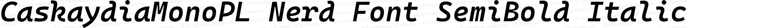 CaskaydiaMonoPL Nerd Font SemiBold Italic