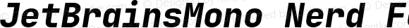 JetBrainsMono Nerd Font ExtraBold Italic