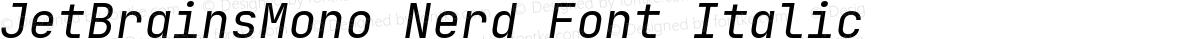 JetBrainsMono Nerd Font Italic