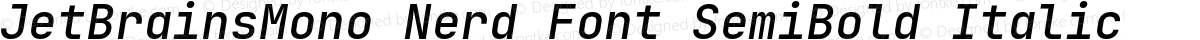 JetBrainsMono Nerd Font SemiBold Italic