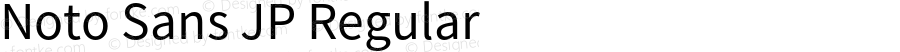 Noto Sans JP Regular