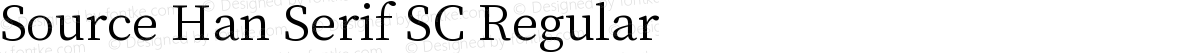 Source Han Serif SC Regular