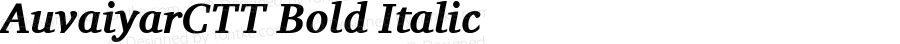 AuvaiyarCTT Bold Italic