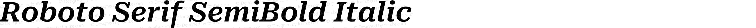 Roboto Serif SemiBold Italic