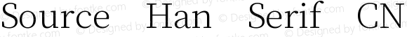 Source Han Serif CN ExtraLight Regular