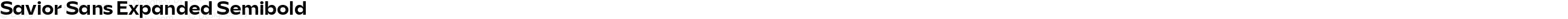 Savior Sans Expanded Semibold