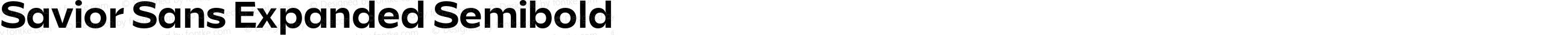 Savior Sans Expanded Semibold