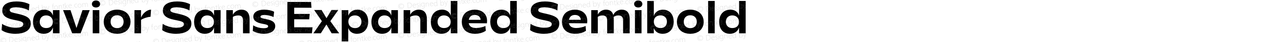 Savior Sans Expanded Semibold