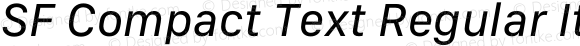 SF Compact Text Regular Italic