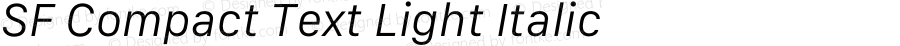 SF Compact Text Light Italic