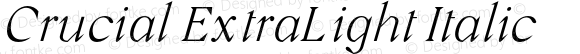 Crucial ExtraLight Italic