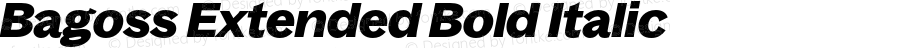 Bagoss Extended Bold Italic