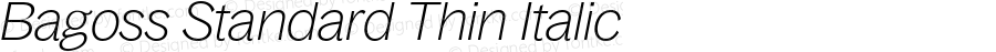 Bagoss Standard Thin Italic