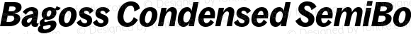 Bagoss Condensed SemiBold Italic