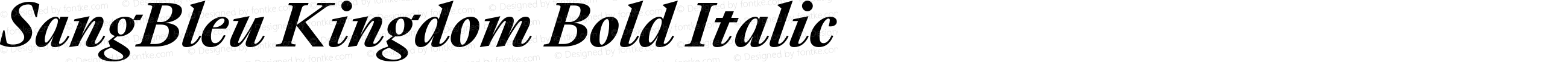 SangBleu Kingdom Bold Italic