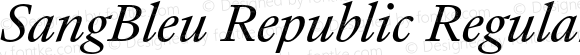 SangBleu Republic Regular Italic