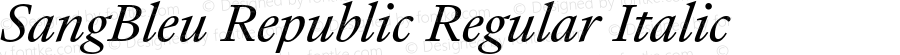 SangBleu Republic Regular Italic