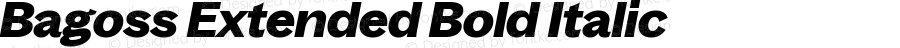 Bagoss Extended Bold Italic
