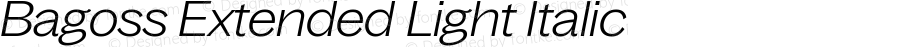 Bagoss Extended Light Italic
