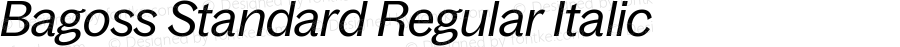 Bagoss Standard Regular Italic