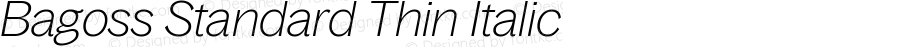 Bagoss Standard Thin Italic