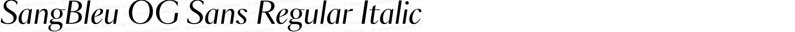 SangBleu OG Sans Regular Italic