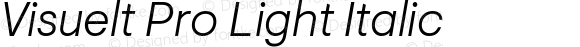 Visuelt Pro Light Italic