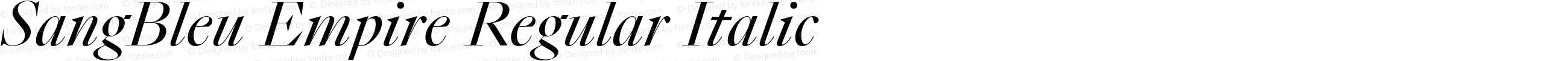 SangBleu Empire Regular Italic