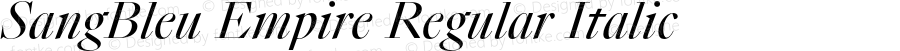 SangBleu Empire Regular Italic