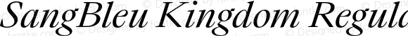 SangBleu Kingdom Regular Italic