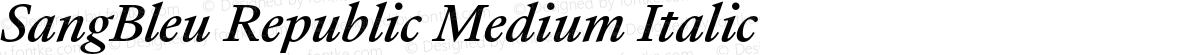 SangBleu Republic Medium Italic