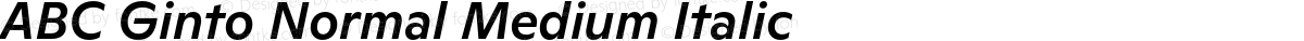 ABC Ginto Normal Medium Italic