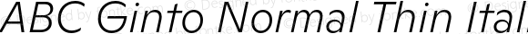 ABC Ginto Normal Thin Italic