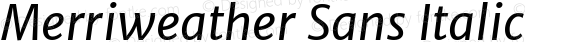 Merriweather Sans Italic