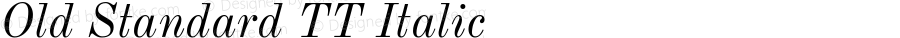 Old Standard TT Italic