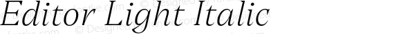 Editor Light Italic