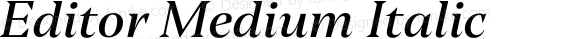 Editor Medium Italic