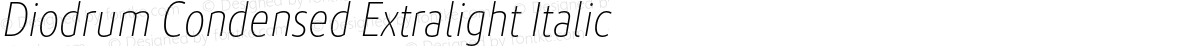 Diodrum Condensed Extralight Italic