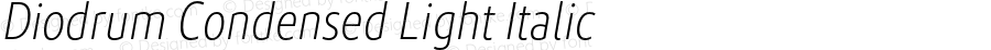 Diodrum Condensed Light Italic