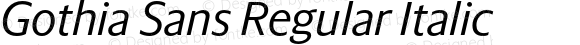 Gothia Sans Regular Italic